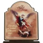 Porta Chaves São Miguel Arcanjo Modelo Provençal em MDF Resinado - 21 cm