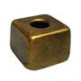 Porta Vela de Mármore Quadrangular Pintura em Bronze - 3 cm x 2 cm
