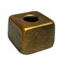Porta Vela de Mármore Quadrangular Pintura em Bronze - 3 cm x 2 cm