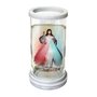 Porta Vela em Vidro e Mármore Jesus Misericordioso - 18cm