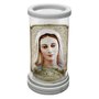 Porta Vela em Vidro e Mármore Nossa Senhora Rainha da Paz - 18cm