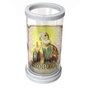 Porta Vela em Vidro e Mármore São Pedro - 18cm