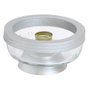 Porta Vela Vidro Duplo Vela Palito e Rechô Prata - 4,5 Cm