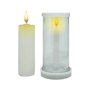 Porta Vela Vidro e Marmore Para Velas Palito e Vela Votiva F