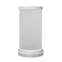 Porta Vela Vidro Jateado Branco Base Mármore