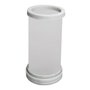 Porta Vela Vidro Jateado Branco Base Mármore