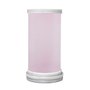 Porta Vela Vidro Rosa Jateado Base Mármore