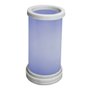 Porta Vela Vidro Roxo Jateado Base Mármore