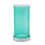 Porta Vela Vidro Verde Jateado Base Mármore