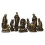 Presépio 14 Peças de Mármore com Pintura em Bronze Medidas Diversas