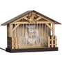 Presepio Madeira e Acrilico com Luz 22 X 8