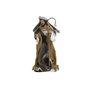 Presépio de Resina com Roupa Tecido Dourado e Marrom 11 Peças - 20 cm