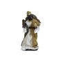 Presépio de Resina com Roupa Tecido Dourado e Marrom 11 Peças - 20 cm