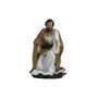 Presépio de Resina com Roupa Tecido Dourado e Marrom 11 Peças - 20 cm