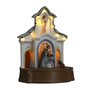 Presépio de Resina Importada Sagrada Família Giratório com Música e Luz - 25 cm