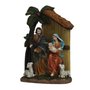 Presépio de Resina Importada Sagrada Família Sentada Areia - 20 cm