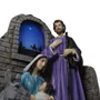 Presépio de Resina Nacional Sagrada Família com Animal Cenário - 49 cm x 49 cm x 20 cm