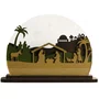 Presépio Decorativo em MDF com Acrílico 14 x 19 x 6 cm