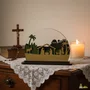 Presépio Decorativo em MDF com Acrílico 14 x 19 x 6 cm