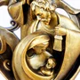 Presépio em Mármore com Pintura em Bronze Estilizado 30cm