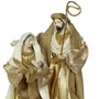 Presépio Importado de Resina Tecido Branco Dourado - 30 cm