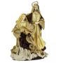 Presépio Importado de Resina Tecido Marrom Dourado - 30 cm