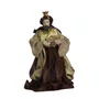 Presépio Importado Tecido Marrom e Dourado 11 Peças - 40 cm