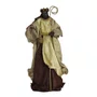 Presépio Importado Tecido Marrom e Dourado 11 Peças - 40 cm