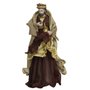 Presépio Importado Tecido Marrom e Dourado 11 Peças - 40 cm