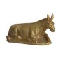 Presépio Importado Tecido Marrom e Dourado 11 Peças - 40 cm