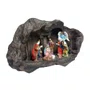 Presépio na Gruta Marrom 10 Figuras de Resina Nacional - 21 cm x 35 cm