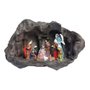 Presépio na Gruta Marrom 10 Figuras de Resina Nacional - 21 cm x 35 cm