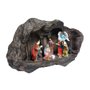 Presépio na Gruta Marrom 10 Figuras de Resina Nacional - 21 cm x 35 cm