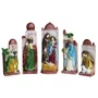 Presépio de Resina Nacional 5 Peças Montagem - 13 cm