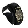 Pulseira Couro Preta São Bento em Bronze Envelhecido