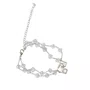 Pulseira Escapulário Semi Cristal de Nossa Senhora Aparecida Prata