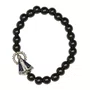 Pulseira Nossa Senhora Aparecida Branca Hematita - 8 mm