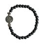 Pulseira Hematita Medalha de São Bento - 5 mm 