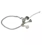 Pulseira Tubo Prata 3 Pingentes