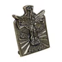 Quadro Cruz São Miguel Arcanjo de Metal Ouro Velho - 7,5 cm