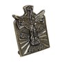 Quadro Cruz São Miguel Arcanjo de Metal Ouro Velho - 7,5 cm