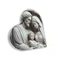 Quadro da Sagrada Família Preto e Branco Coração Parede e Mesa - 16,5 cm