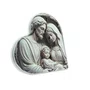 Quadro da Sagrada Família Preto e Branco Coração Parede e Mesa - 16,5 cm
