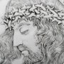 Quadro Face de Cristo em Mármore - 25 cm