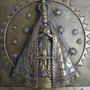 Quadro de Mármore Pintura Bronze de Nossa Senhora Aparecida - 21 cm x 21 cm