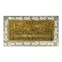 Quadro de Santa Ceia Metal Bronze Borda Inox - 44 cm x 78 cm