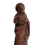 Imagem do Sagrado Coração de Jesus Resina Efeito Madeira - 15 cm