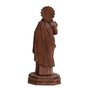 Imagem do Sagrado Coração de Jesus Resina Efeito Madeira - 15 cm