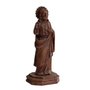 Imagem do Sagrado Coração de Jesus Resina Efeito Madeira - 15 cm