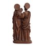 Imagem da Sagrada Família Menino Jesus Colo Resina Efeito Madeira - 30 cm